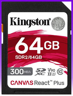 Kingston Карта пам'яті 64GB SDXC C10 UHS-II U3 R300/W260MB/s - | Ну купи :) |