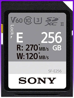 Sony Карта пам'яті 256GB SDXC C10 UHS-II U3 V60 R270/W120MB/s Entry - | Ну купи :) |