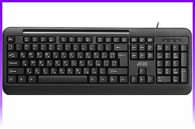 2E Клавіатура мембранна KM1040 104key, USB-A, EN/UK/RU, чорний - | Ну купи :) |