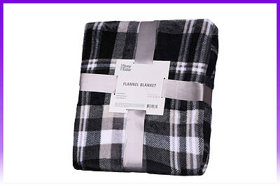 ARDESTO Плед Flannel, 200х220см, клітинка сіра, 100% поліестер - | Ну купи :) |