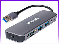 D-Link DUB-1325 USB-концентратор 2xUSB3.0, 1xUSB Type-C, 1xSD, 1x-microSD, USB 3.0 - | Ну купи :) |