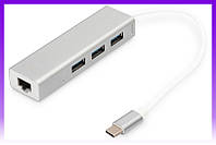 Digitus Концентратор USB-C - USB 3.0 3 Port Hub + Gigabit Ethernet - | Ну купи :) |