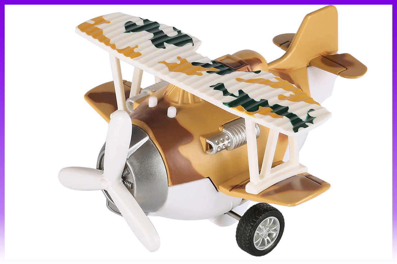 Same Toy Літак металевий інерційний Aircraft зі світлом і звуком (коричневий) - | Ну купи :) |