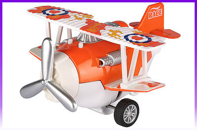 Same Toy Літак металевий інерційний Aircraft зі світлом і звуком (помаранчевий) - | Ну купи :) |