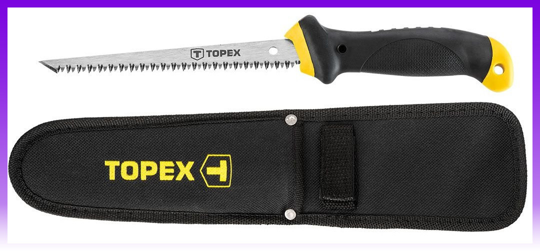 Topex 10A717P Ножовка по гипсокартону, 150 мм, 8TPI, чехол - | Ну купи :) | - фото 1 - id-p2120326389