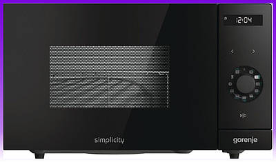 Gorenje Мікрохвильова піч Simplicity, 23л, міх. управл., 900Вт, гриль, дисплей, чорний - | Ну купи :) |