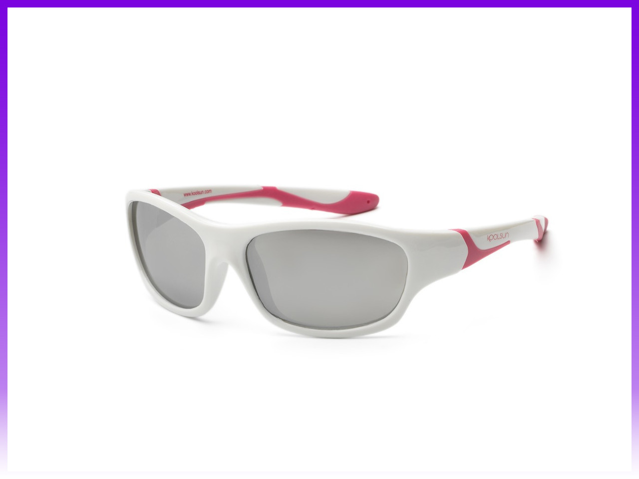 Koolsun Дитячі сонцезахисні окуляри Sport, 6-12р, біло-рожевий - | Ну купи :) |
