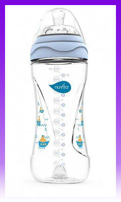 Nuvita Feeding bottle Mimic 330ml. 4m+ Colic reduction, blue - | Ну купи :) |