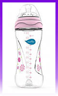 Nuvita Feeding Bottle Mimic 330ml. 4m+ Colic reduction, pink - | Ну купи :) |