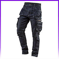 Neo Tools Брюки рабочие Denim, размер L(52), 410 г/м2, темно-синие - | Ну купи :) |