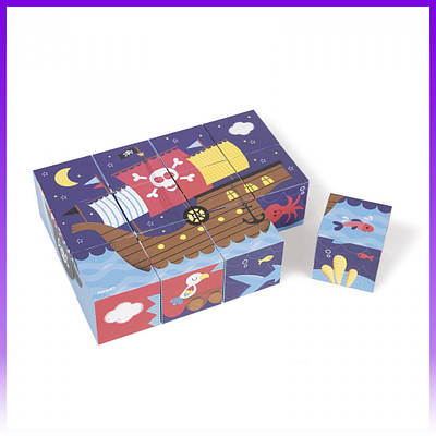 Janod Кубики картонні - Пірати - | Ну купи :) |