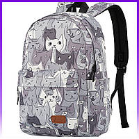Рюкзак 2Е TeensPack Cats, Gray (2E-BPT6114GC) - | Ну купи :) |