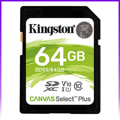 Kingston Карта пам'яті SD 64GB C10 UHS-I R100MB/s - | Ну купи :) |