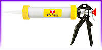 Topex Пистолет для герметика, 300мл, корпус алюминиево-стальной, рабочая часть 235мм, вращающаяся ручка - | Ну