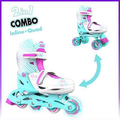 NEON Ролики COMBO SKATES Бірюзовий (Размер 30-33) - | Ну купи :) |