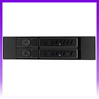 Chieftec Отсек для накопителя Backplane CMR-225, 2x2.5" HDD/SSD, 1x3.5" EXT Slot, SATA, черный - | Ну купи