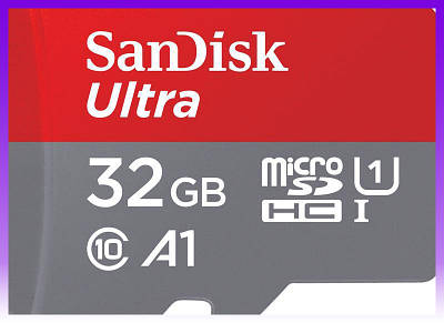 SanDisk Карта пам'яті microSD 32GB C10 UHS-I R100MB/s Ultra + SD - | Ну купи :) |