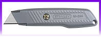 Stanley Нож Interlock, трапециевидное лезвие, корпус металлический, отсек для хранения лезвий, 136мм - | Ну