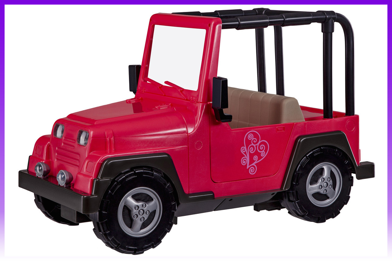 Our Generation Транспорт для ляльок - Рожевий джип з чорною рамкою - | Ну купи :) |