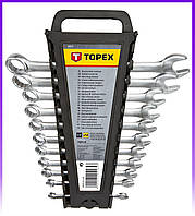 Topex Ключи гаечные, набор 12 ед., комбинированные, 6-22 мм, CrV - | Ну купи :) |