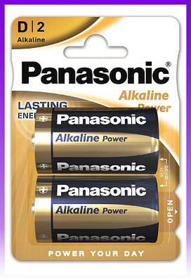 Батарейки, економічні батарейки Panasonic Alkaline Power лужні D (LR20) блістер, 2 шт - | Ну купи :) |