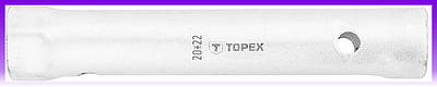 Topex Ключ торцевий, трубчастий, двосторонній, 20х22 мм, 170 мм - | Ну купи :) |