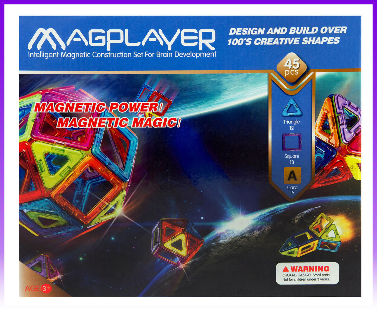 MagPlayer Конструктор магнітний 45 од. (MPA-45) - | Ну купи :) |