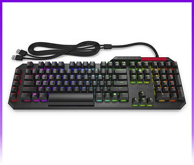 HP Клавіатура механічна OMEN Gaming Sequencer, 115key, LK Optical Blue, USB-A, EN/RU, RGB, чорний - | Ну купи :) |