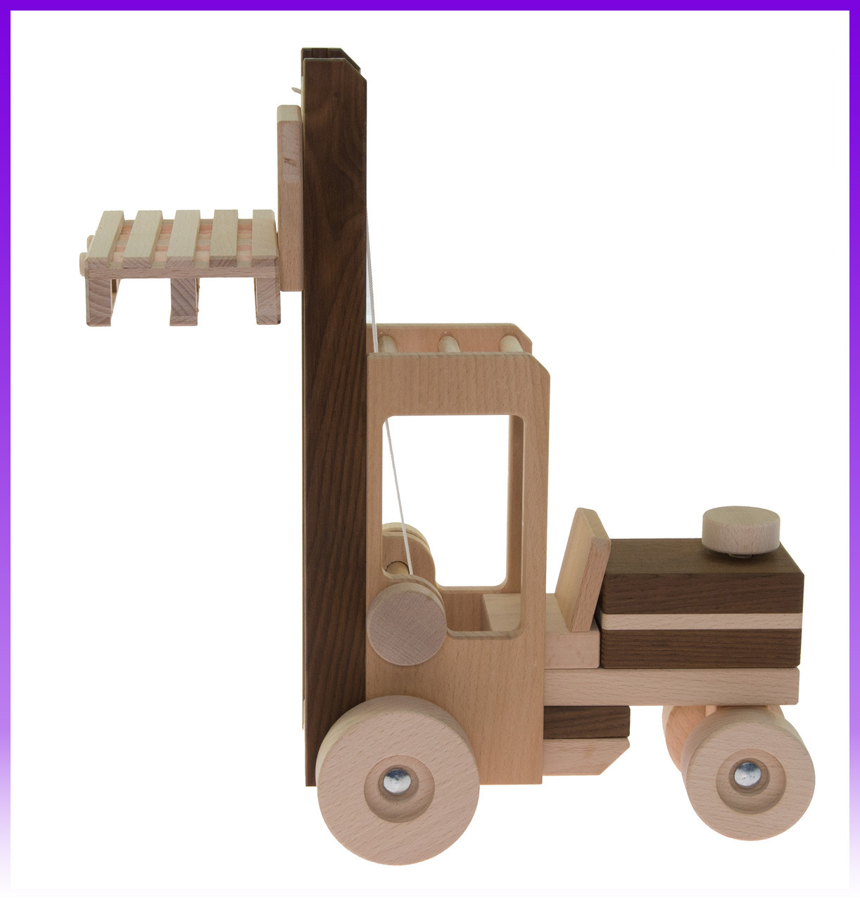 Goki Машинка дерев'яна Автонавантажувач (натуральний) - | Ну купи :) |
