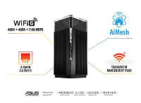 Система WiFi-Mesh Asus ZenWiFi Pro XT12 2xGE Lan, 1x2.5GE Lan, 1x2.5GE Wan, 1xUSB 3.1, 1xUSB 2.0, 1мод,