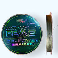 Шнур рыболовный Boya By Power X8PE 300 м. 0.10