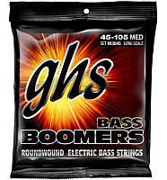 Струны для бас-гитары GHS M3045 Boomers Roundwound Medium 4-String Bass 45 105 ET, код: 6556060