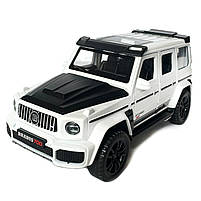 Машинка металева Mercedes-Benz G-Class Brabus 700 мерседес бенс джип білий 1:32 звук світло інерція відкр двері багажник капот, фото 2