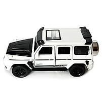 Машинка металева Mercedes-Benz G-Class Brabus 700 мерседес бенс джип білий 1:32 звук світло інерція відкр двері багажник капот, фото 3