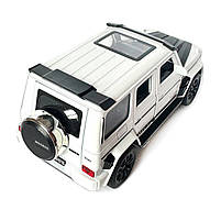 Машинка металева Mercedes-Benz G-Class Brabus 700 мерседес бенс джип білий 1:32 звук світло інерція відкр двері багажник капот, фото 4