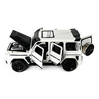 Машинка металева Mercedes-Benz G-Class Brabus 700 мерседес бенс джип білий 1:32 звук світло інерція відкр двері багажник капот, фото 5