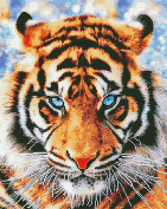 GJ6307 Алмазна мозаїка на підрамнику 40х50 см Погляд тигра, фото 1