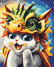 BS53894 Картина за номерами 40 х 50 см Котик Драконь © Маріанна Пащук, Без коробки