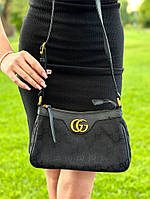 Жіноча сумка Gucci Aphrodite Shoulder Bag Grey \ black