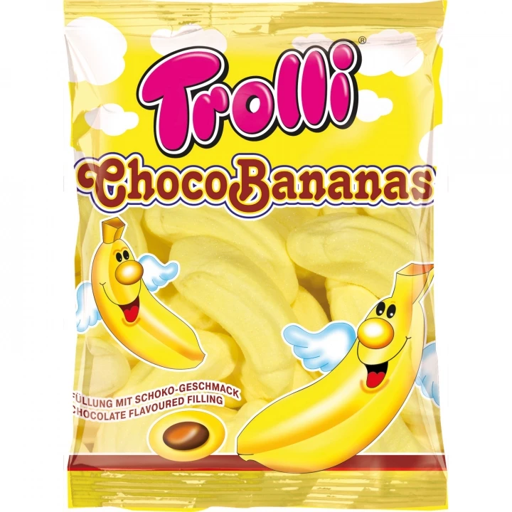 Маршмеллоу Trolli Банан Шоколад, 150г, фото 1