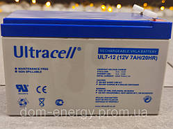 Акумулятор Ultracell UL 7-12 мульти гелевий 7 Ah AGM для безперебійника UPS ДБЖ АКБ 7 ампер 12в