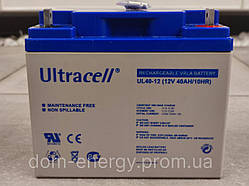 Акумулятор Ultracell UL40-12 для інвертора мульти гелевий тяговий ДБЖ АКБ GEL 40Аh