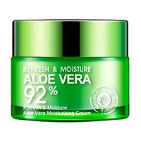 Крем-гель для обличчя та шиї Bioaqua Refresh & Moisture Aloe Vera 92% Moisturizing Cream з екстрактом алое вер