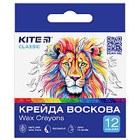 Мелки восковые 12 цветов Classic Kite K-070