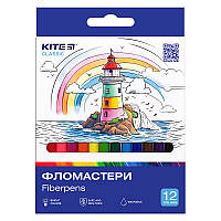 Фломастеры 12 цветов Classic Kite K-447