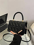 Жіноча сумка 8032 крос-боді чорна, фото 10