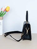 Жіноча сумка 8032 крос-боді через плече чорна, фото 3