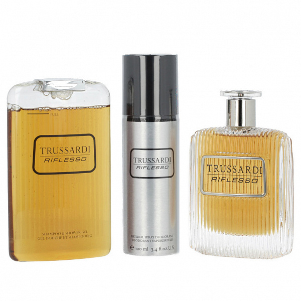 Набір Trussardi Riflesso для чоловіків — set (edt 100 ml + sh/g 200 ml + deo spray 100 ml)