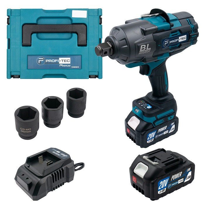 Акумуляторний гайковерт PROFI-TEC PTW2100BL SET25 POWERLine