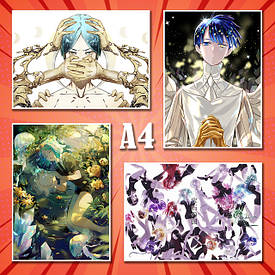 Плакати А4 Houseki no Kuni / Край самоцвітів